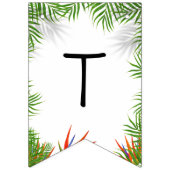 Tropische Bunting Banner met Groene Palmen en Vibr (Derde vlag)