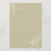 Tropische Burlap Starfish Wedding Fan Program Papi Programmakaart (Achterkant)
