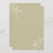 Tropische Burlap Starfish Wedding Fan Program Papi Programmakaart (Voorkant / Achterkant)