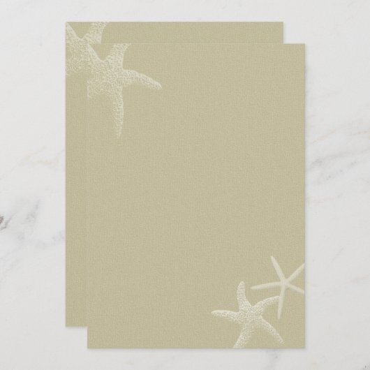 Tropische Burlap Starfish Wedding Fan Program Papi Programmakaart (Voorkant / Achterkant)