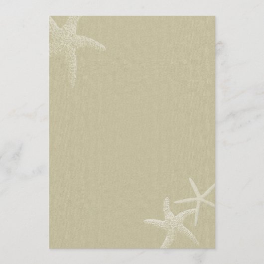 Tropische Burlap Starfish Wedding Fan Program Papi Programmakaart (Voorkant)