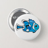 Tropische Button van Cute Tropical Fish (Voorkant /achterkant)