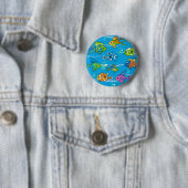 Tropische Button van Cute Tropical Fish (In situ)