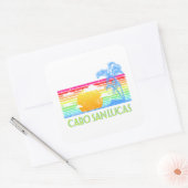 Tropische Cabo San Lucas Vierkante Sticker (Envelop)