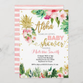 Tropische CACTUS ananas baby shower Kaart (Voorkant / Achterkant)