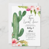 Tropische Cactus Taco over Love Couples Douche Kaart (Voorkant)