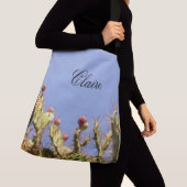 Tropische Cactus tegen Blauwe Skies elke tekst Crossbody Tas (Dichtbij)