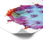 Tropische Cactus: Waterverf Naadloos Patroon Poster (Hoek)