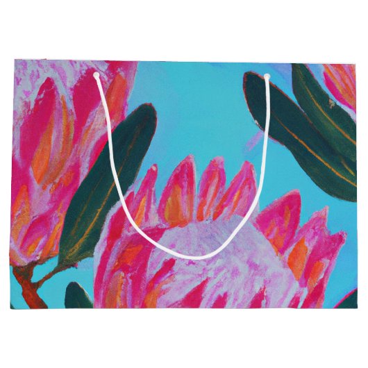 Tropische cadeau groot cadeauzakje (Achterkant)