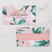 Tropische Calla Lilly Floral Pink Elegant Business Visitekaartje (Voorkant / Achterkant)