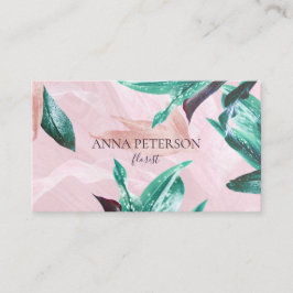 Tropische Calla Lilly Floral Pink Elegant Visitekaartje