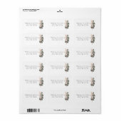 Tropische Calla Lily Minimalist Weddenschap Etiket (Full Sheet)