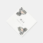 Tropische Calla Lily Minimalist Wedding Cocktail Servet (Hoek)