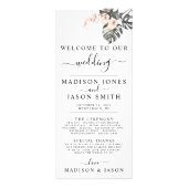 Tropische Calla Lily Minimalist Wedding Programme Reclamekaart (Voorkant)