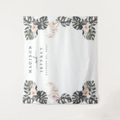 Tropische Calla Lily Trouwfoto Achtergrond Wandkleed (Voorkant)