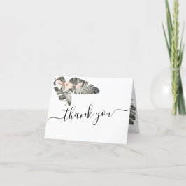 Tropische Calla Lily Wedding Hartelijk dank Aankondiging