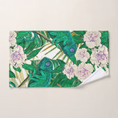 Tropische camellias en kameleons bad handdoek (Handdoek)