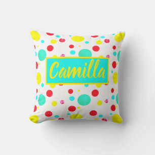 Tropische Camilla voegt Jouw naam Pillow-kussen to Kussen