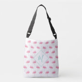 Tropische Canvas tassen van Flamingo Monogramed (Voorkant)