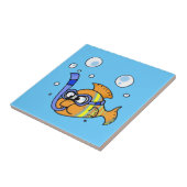 tropische cartoon tegeltje (Zijkant)