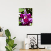 Tropische Cattleya Orchid Flower Poster (Thuiskantoor)