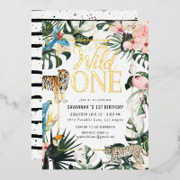 Tropische Chic | Gouden Wilde Eén Verjaardagsfeest