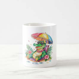 Tropische chill ontspannende gator koffiemok