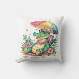 Tropische chill ontspannende gator kussen