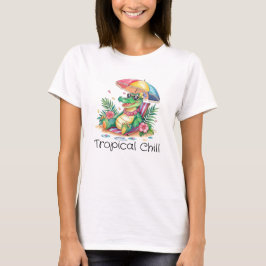 Tropische chill ontspannende gator t-shirt