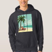 Tropische Chill – Palm Tree & Beach Chair T-shirt (Voorkant)