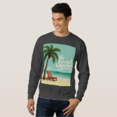 Tropische Chill – Palm Tree & Beach Chair T-shirt (Voorkant volledig)