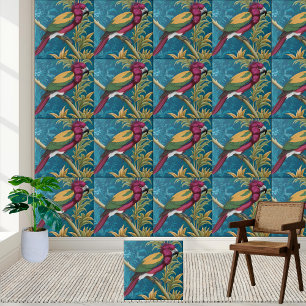 Tropische Chinoiserie Parrot Tegel Tegeltje