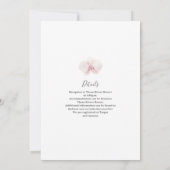 Tropische chique blush roze orchideeën bruiloft kaart (Achterkant)