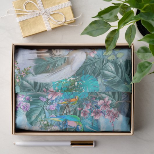 Tropische chirurgische landschappen tissuepapier (Geschenk)