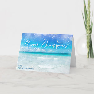 TROPISCHE CHRISTMASCARD  strand van Florida Ocean Feestdagen Kaart