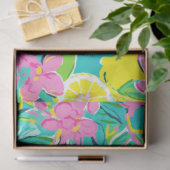 Tropische citroenbloem decoupage tissuepapier (Geschenk)