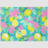 Tropische citroenbloem decoupage tissuepapier (Voorkant)