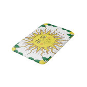 Tropische citroenvruchten, Sun Face. Badmat (Gekanteld)