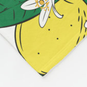 Tropische citroenvruchten, Sun Face. Fleece Deken (Hoek)