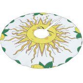 Tropische citroenvruchten, Sun Face. Kerstboom Rok (Gekanteld)