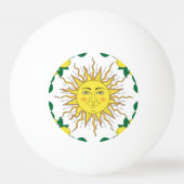 Tropische citroenvruchten, Sun Face. Pingpongbal (Achterkant)