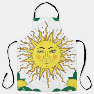 Tropische citroenvruchten, Sun Face. Schort