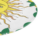 Tropische citroenvruchten, Sun Face. Snijplank (Hoek)