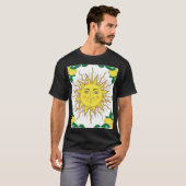 Tropische citroenvruchten, Sun Face. T-shirt (Voorkant volledig)