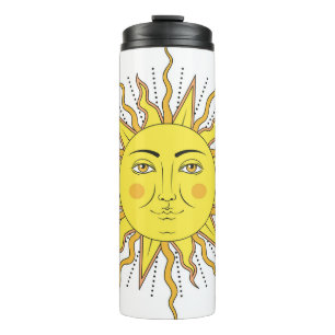 Tropische citroenvruchten, Sun Face. Thermosbeker