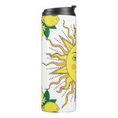 Tropische citroenvruchten, Sun Face. Thermosbeker (Gedraaid links)