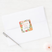 Tropische Citrus Bedankt Favor Sticker (Envelop)