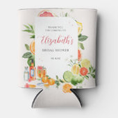 Tropische Citrus Bruidsfeestje Blikjeskoeler (Voorkant)
