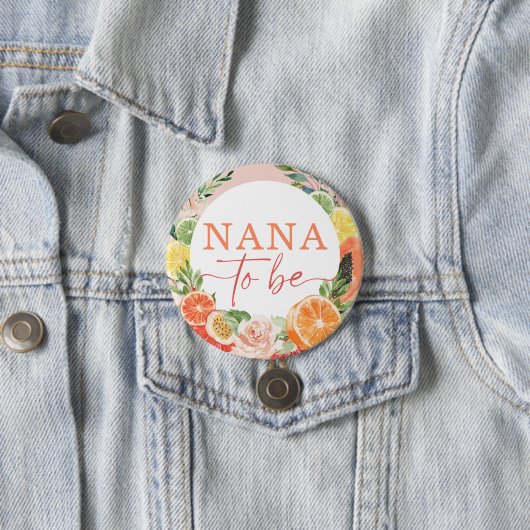 Tropische Citrus Bruidsmeisjeduik Nana Wordt Ronde Button 7,6 Cm (In situ)