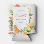 Tropische Citrus Bruidsmeisjesfeest Blikjeskoeler (Achterkant)